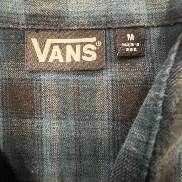 Vans Casual Blue and Black Plaid Shirt - Picture 5 of 8